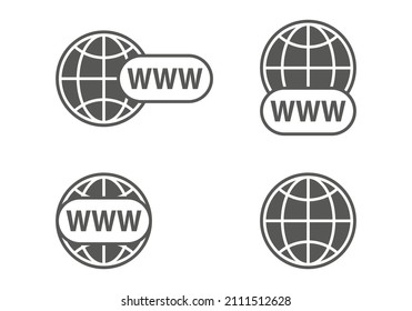 Set Of WWW icons. Website icons.Vector Illustration