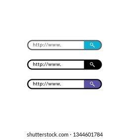 set www search bar icon on a white background