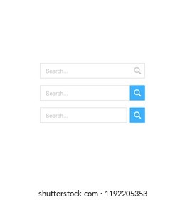 Set www search bar icons. Vector illustration isolated on white background. www search bar icon for web site, app, ui and logo. Concept search and www.