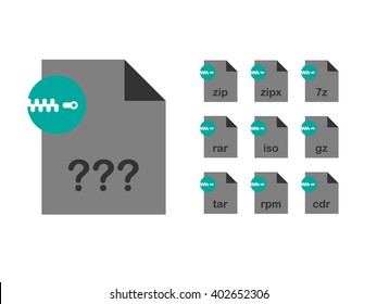 Set of x file icons