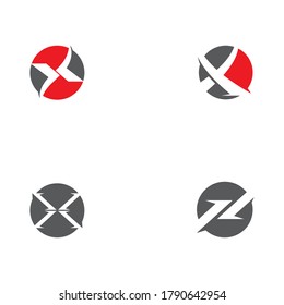 Set X Letter Logo Template vector icon illustration design
