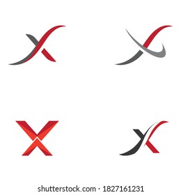 Vorlage für X-Buchstaben-Logo, Vektorsymbol-Design festlegen