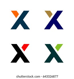 Set X Letter Logo Template Illustration Design. Vector EPS 10.