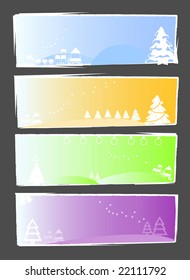 set of xmas banner