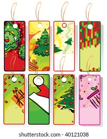 Set of xmas labels.