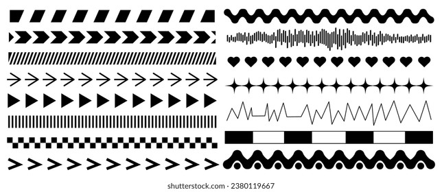  Set von Y2k Richtlinien und Elementen für Design. Modische geometrische Formen des Brutalismus. Einfache Formen, Symbole, Rahmen und Pfeile in y2k style.pnng-Elementen