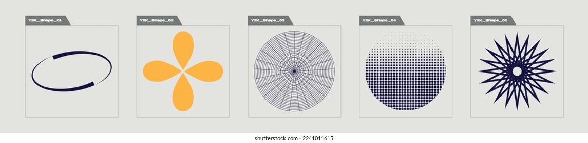 Set of Y2K style vectors of objects. Large set of retro objects for design. For modern T-shirts designed. Projects, posters, banners. Vector illustration