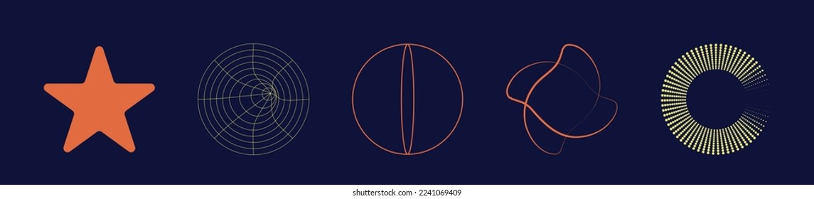 Set of Y2K style vectors of objects. Large set of retro objects for design. Cyberpunk elements. Projects, posters, banners. Vector illustration