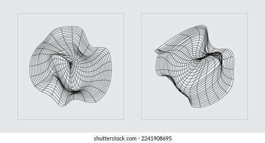 Set of Y2K style vectors of objects. Rave psychedelic retro futuristic set. Templates for notes, posters. Stars, starburst . Vector illustration