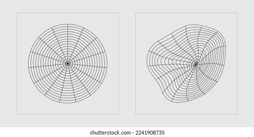 Set of Y2K style vectors of objects. Extraordinary Graphic Assets. Flat minimalist icons. Retro Futurist. Vector illustration