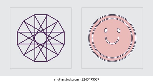 Set of Y2K style vectors of objects. Large set of retro objects for design. Elements for graphic decoration. Stars, starburst . Vector illustration