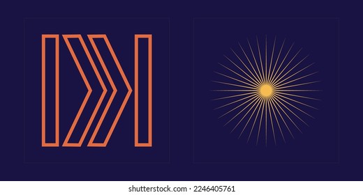 Set of Y2K style vectors of objects. Extraordinary Graphic Assets. Modern abstract forms. Anti-design. Vector illustration