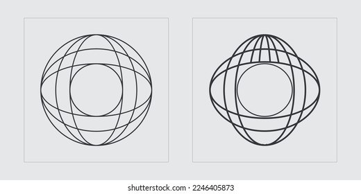 Set of Y2K style vectors of objects. Extraordinary Graphic Assets. Templates for notes, posters. Futuristic. Vector illustration