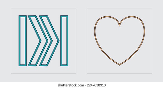 Set of Y2K style vectors of objects. Brutalism star and flower shapes. Elements for graphic decoration. Isolated on black background. Vector illustration