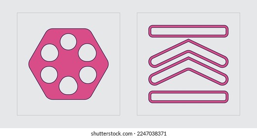 Set of Y2K style vectors of objects. Retro futuristic graphic ornaments. Modern abstract forms. Stars, starburst . Vector illustration