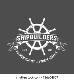 set of yachting badges and logos