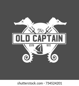 set of yachting badges and logos