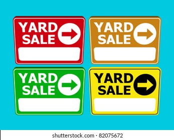 Set Of Yard Sale Sign