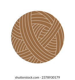 Juego de hilos para crocheting, agujas de punto. Mano, pelota, bobbin. Acogedor hobby de artesanía. Colección de puntos en el vector de diseño plano aislado en el fondo