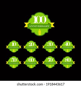 ilustración de diseño de plantillas vectoriales de celebración de años determinados