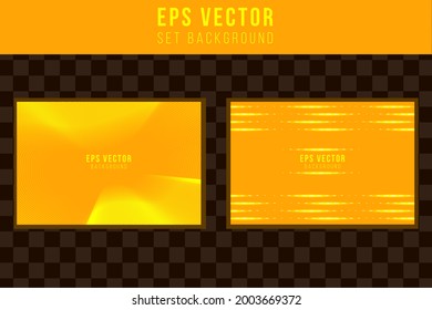 Set yellow background abstract orange monochrome back ground editable design