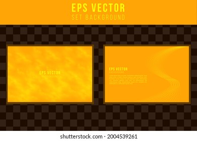 Establecer el fondo amarillo abstracto color naranja monocromo diseño editable de fondo