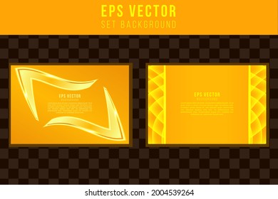Set yellow background abstract orange monochrome back ground editable design