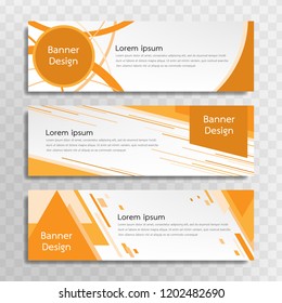 A set of yellow banner templates designed for the web and various headlines are available in three different designs.