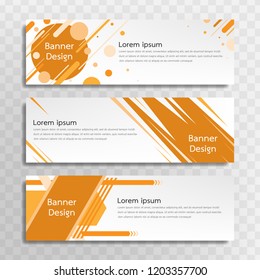 A set of yellow banner templates designed for the web and various headlines are available in three different designs.