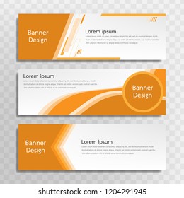 A set of yellow banner templates designed for the web and various headlines are available in three different designs.