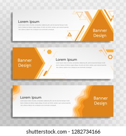 A set of yellow banner templates designed for the web and various headlines are available in three different designs.