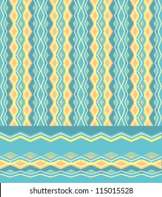 Set of yellow- blue weaving "sea and sand" patterns