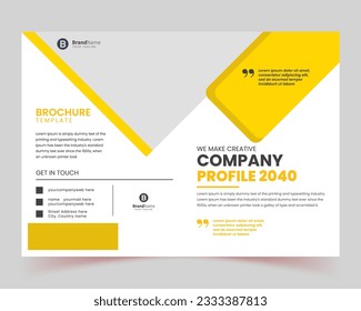 Set of yellow brochure, flyer set, poster, annual report, design templates, company profile, business book, magazine, presentation, portfolio, corporate