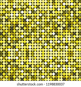 Set of yellow circles. Seamless background
