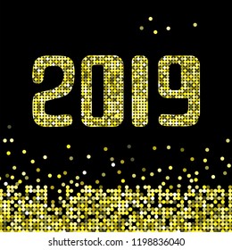 Set of yellow circles. Seamless background