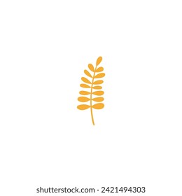 set of yellow dry leaves nature