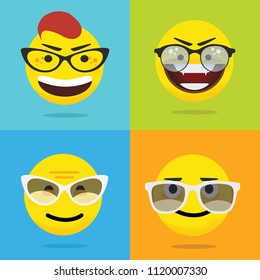 Set of yellow Emoticons Set of Emoji 7