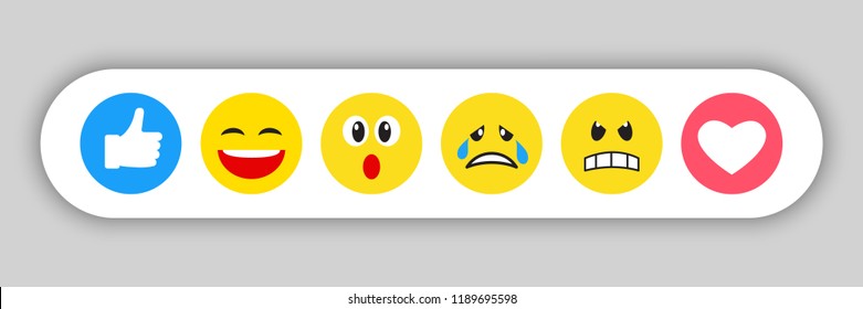 Set of yellow emoticons and emojis, vector illustration