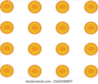 set of yellow flowers. vector art