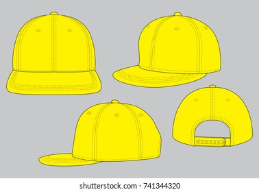 Similar Images Stock Photos Vectors Of Set Yellow Hip Hop Cap