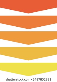 Set of yellow and orange arrows flow chart