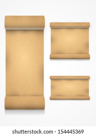 Set of yellow paper sheet texture