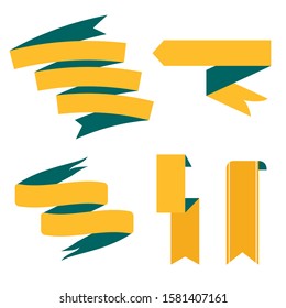 Set of yellow ribbon design, Sale banner design template