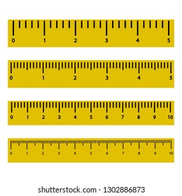 Yellow Measure Tape Ruler Instrument Measuring Stock Vector (Royalty ...