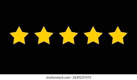 Set of Yellow Stars Shapes for Testimonial Designs