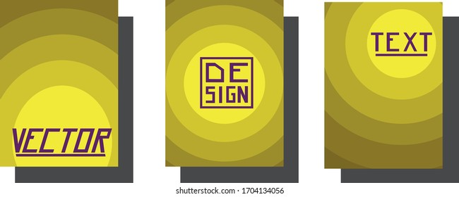 conjunto de banners geométricos vectoriales amarillos. ilustración vectorial