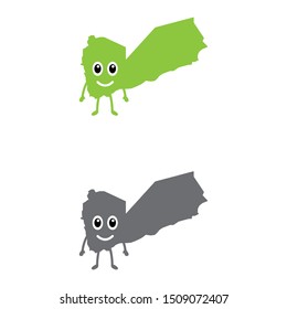a set of Yemen map mascots