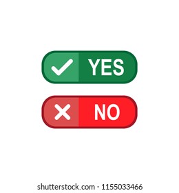 Set Yes No Icon Stock Vector (Royalty Free) 1155033466 | Shutterstock