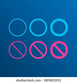 Set of yes and no icon
