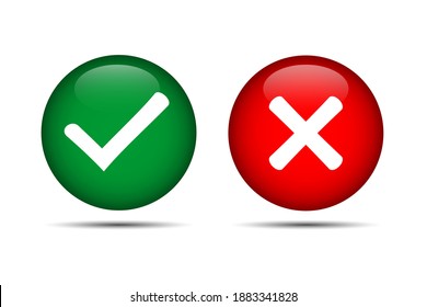 Set Yes No Right Wrong Approved Stock Vector (Royalty Free) 1883341828 ...